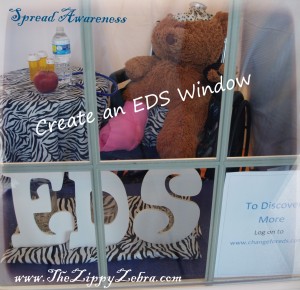 EDS Awareness Bear Window